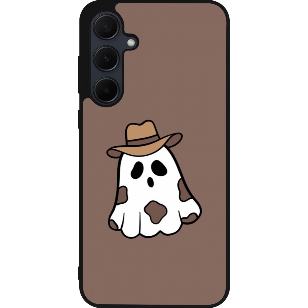 Samsung Galaxy A35 5G Case Hülle - Silikon schwarz Halloween 2024 cowboy ghost