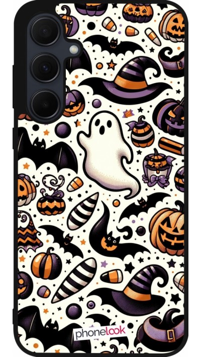 Samsung Galaxy A35 5G Case Hülle - Silikon schwarz Halloween 2024 Niedliches Muster