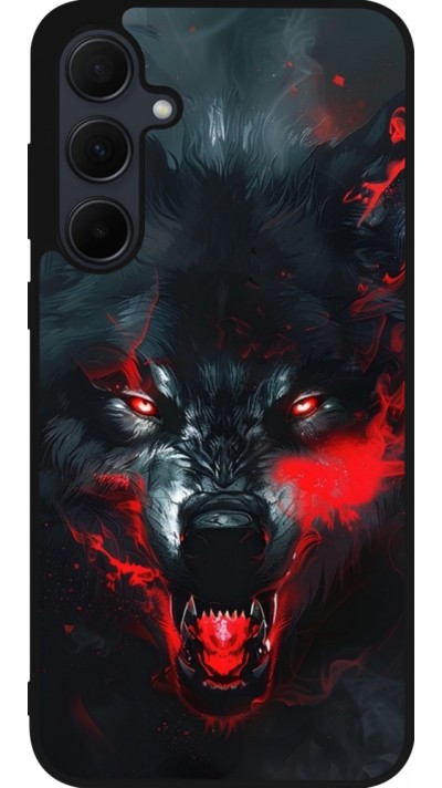 Samsung Galaxy A35 5G Case Hülle - Silikon schwarz Halloween 2024 mad werewolf