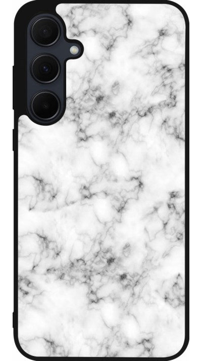 Samsung Galaxy A35 5G Case Hülle - Silikon schwarz Marble 01