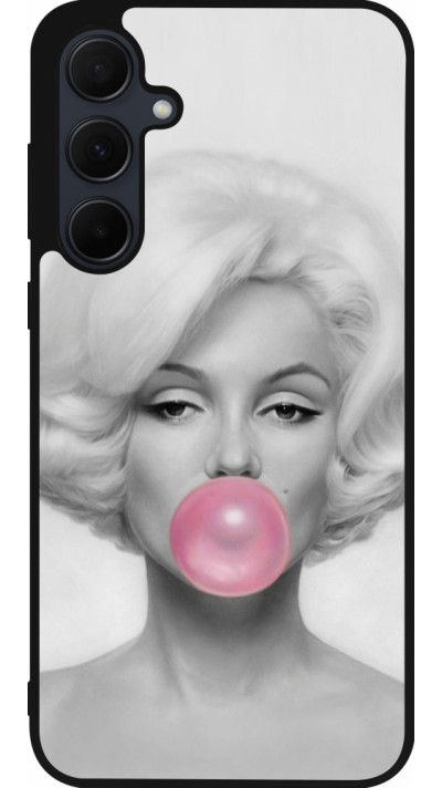 Samsung Galaxy A35 5G Case Hülle - Silikon schwarz Marilyn Bubble