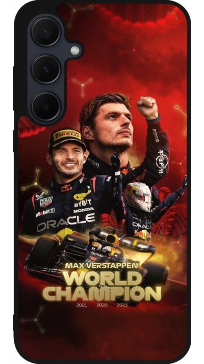 Samsung Galaxy A35 5G Case Hülle - Silikon schwarz Max Verstappen Champion 2023