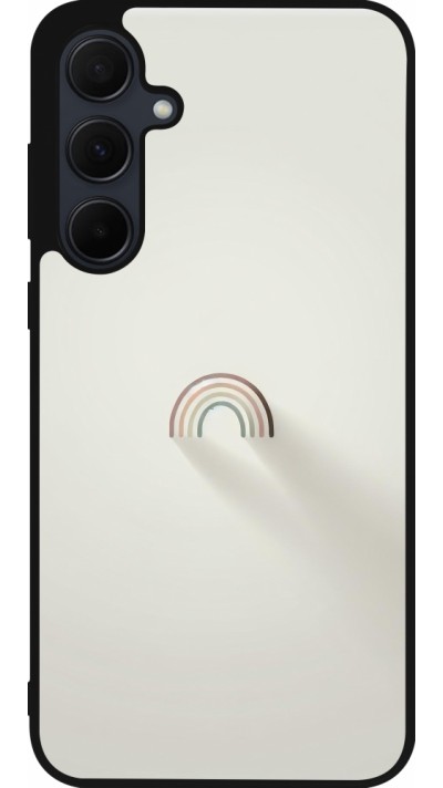 Samsung Galaxy A35 5G Case Hülle - Silikon schwarz Mini Regenbogen Minimal