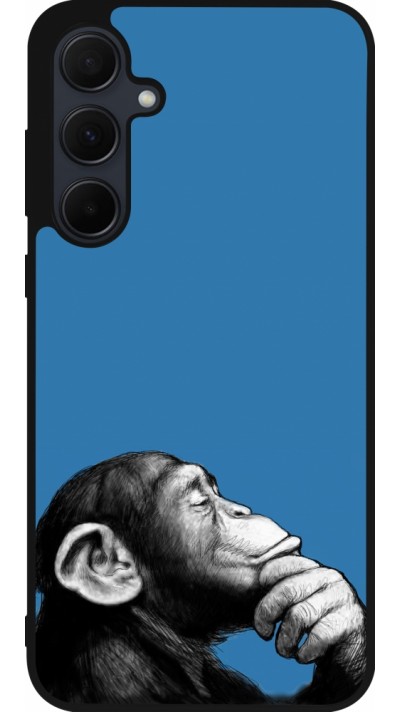 Samsung Galaxy A35 5G Case Hülle - Silikon schwarz Monkey Pop Art