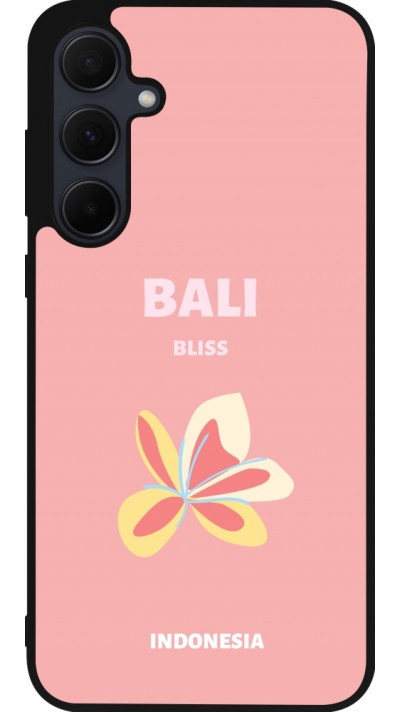 Samsung Galaxy A35 5G Case Hülle - Silikon schwarz Pop Summer Destination Bali