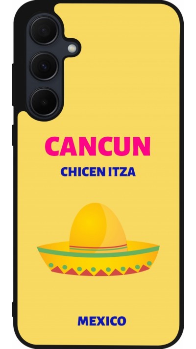 Samsung Galaxy A35 5G Case Hülle - Silikon schwarz Pop Summer Destination Cancun