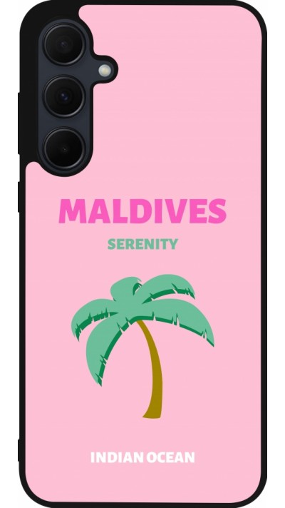 Coque Samsung Galaxy A35 5G - Silicone rigide noir Pop Summer Destination Maldives