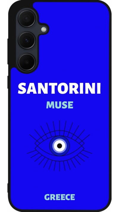 Coque Samsung Galaxy A35 5G - Silicone rigide noir Pop Summer Destination Santorini