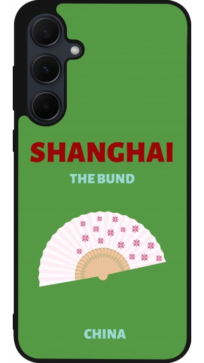 Coque Samsung Galaxy A35 5G - Silicone rigide noir Pop Summer Destination Shanghai