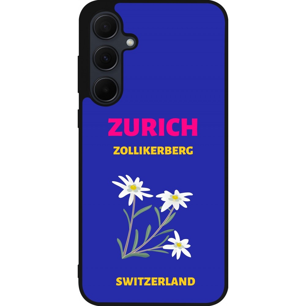 Samsung Galaxy A35 5G Case Hülle - Silikon schwarz Pop Summer Destination Zurich