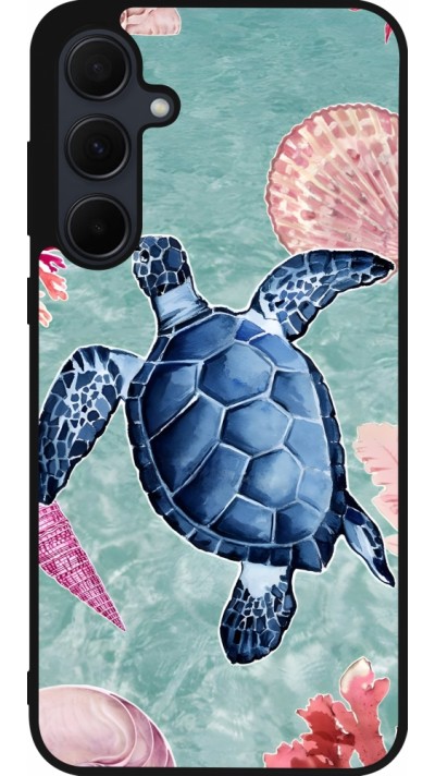 Coque Samsung Galaxy A35 5G - Silicone rigide noir Preppy Turtle