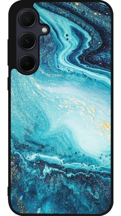 Coque Samsung Galaxy A35 5G - Silicone rigide noir Sea Foam Blue