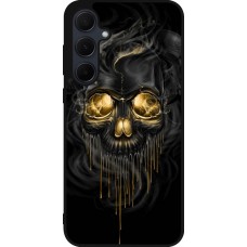 Samsung Galaxy A35 5G Case Hülle - Silikon schwarz Skull 02