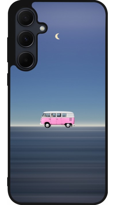 Coque Samsung Galaxy A35 5G - Silicone rigide noir Spring 23 pink bus