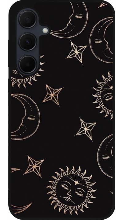 Coque Samsung Galaxy A35 5G - Silicone rigide noir Suns and Moons