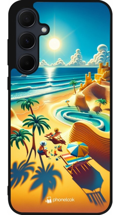 Samsung Galaxy A35 5G Case Hülle - Silikon schwarz Sonnenuntergang Brise