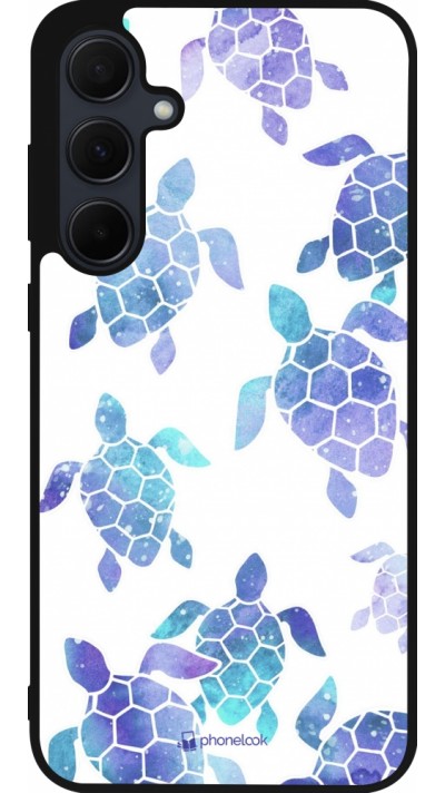 Coque Samsung Galaxy A35 5G - Silicone rigide noir Turtles pattern watercolor
