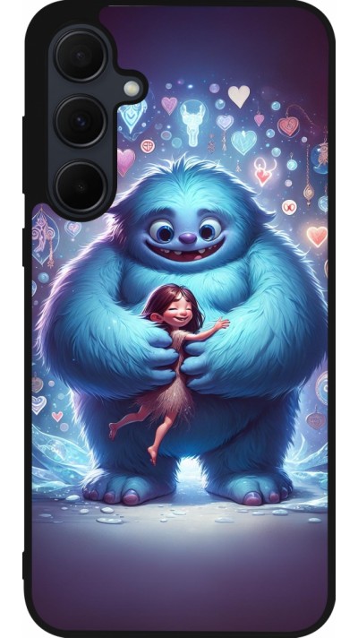 Coque Samsung Galaxy A35 5G - Silicone rigide noir Valentine 2024 Fluffy Love