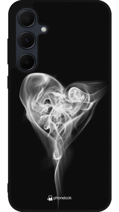 Coque Samsung Galaxy A35 5G - Silicone rigide noir Valentine 2022 Black Smoke