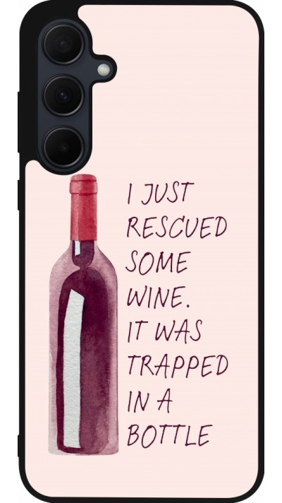 Samsung Galaxy A35 5G Case Hülle - Silikon schwarz I just rescued some wine