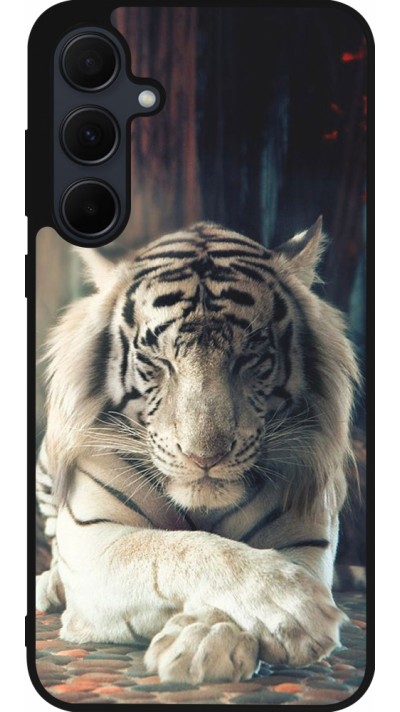 Coque Samsung Galaxy A35 5G - Silicone rigide noir Zen Tiger