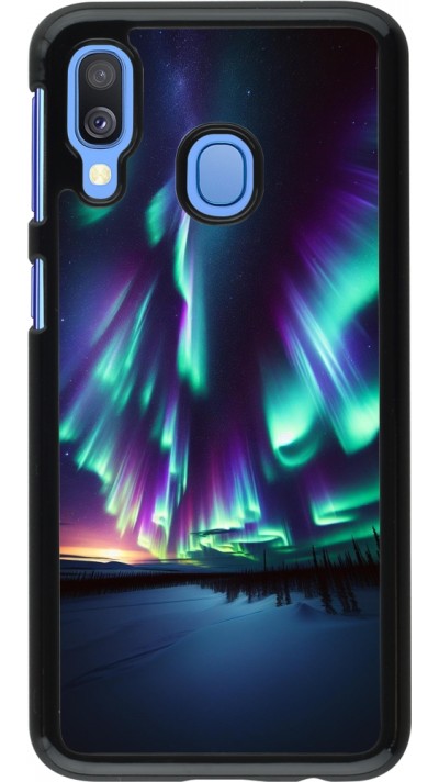 Samsung Galaxy A40 Case Hülle - Funkelndes Nordlicht