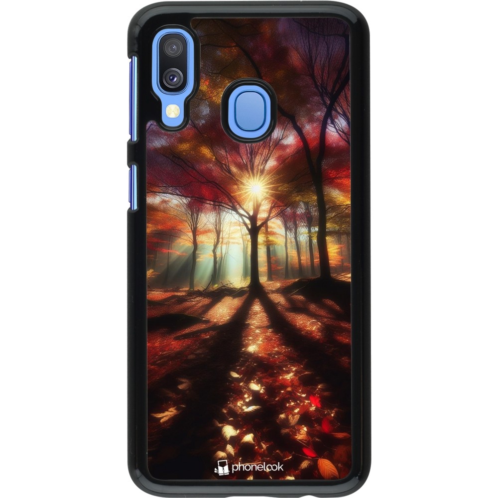 Samsung Galaxy A40 Case Hülle - Herbstlicher goldener Glanz