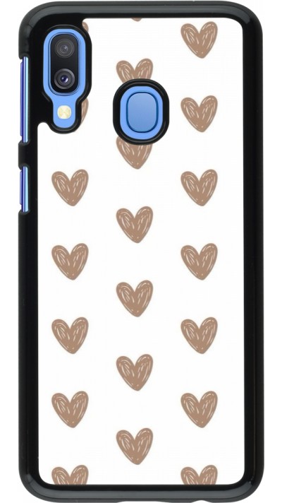 Samsung Galaxy A40 Case Hülle - Autumn 2024 brown hearts