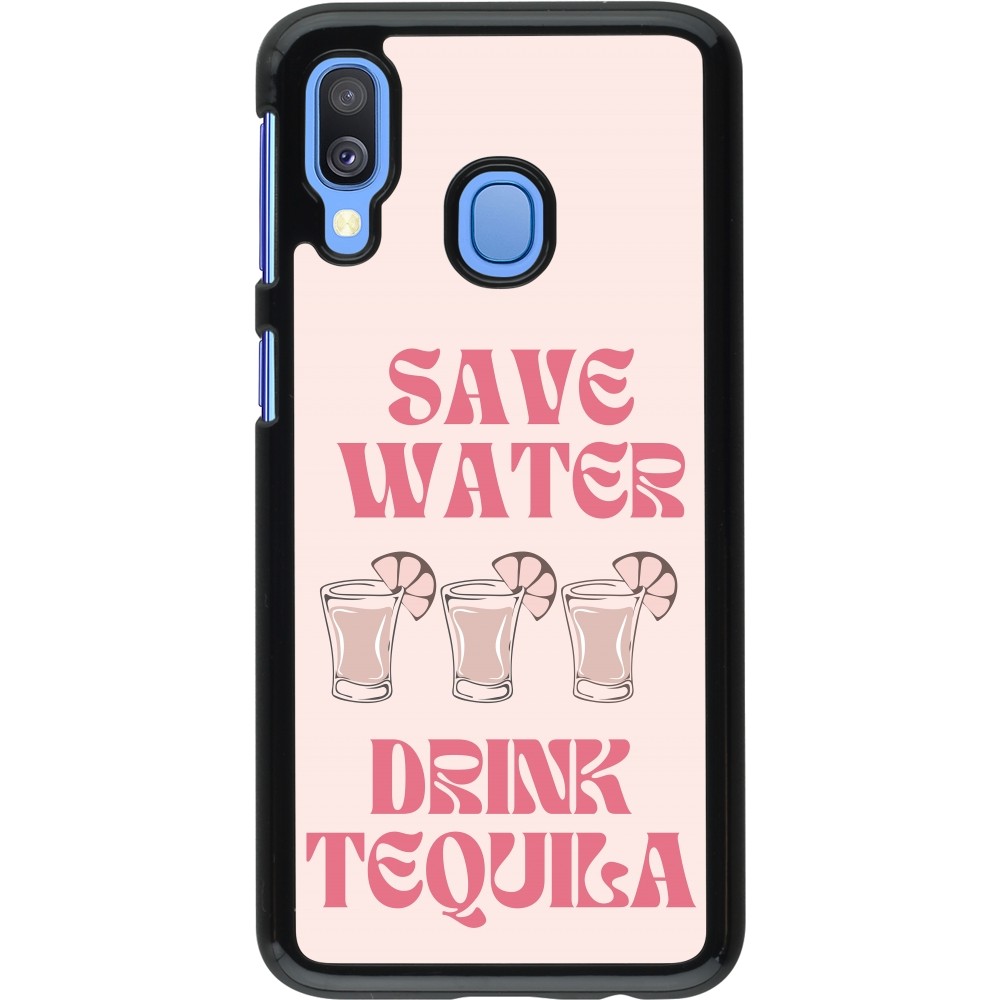 Samsung Galaxy A40 Case Hülle - Cocktail Save Water Drink Tequila