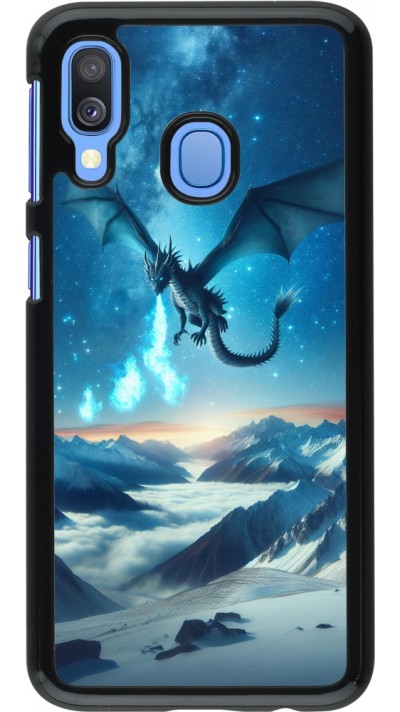 Samsung Galaxy A40 Case Hülle - Drache nächtliche Berg