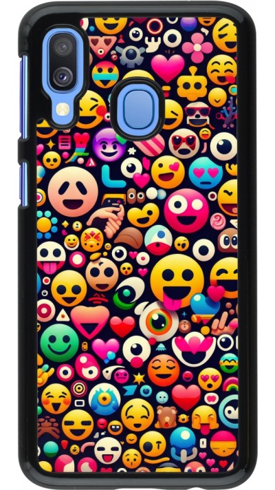 Samsung Galaxy A40 Case Hülle - Emoji Mix Farbe