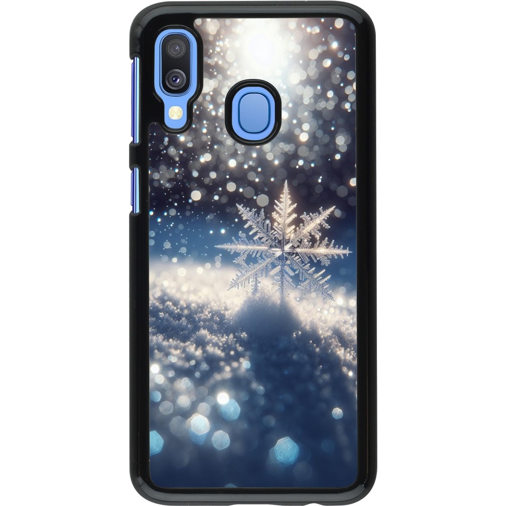 Samsung Galaxy A40 Case Hülle - Schneeflocke Solar Glanz