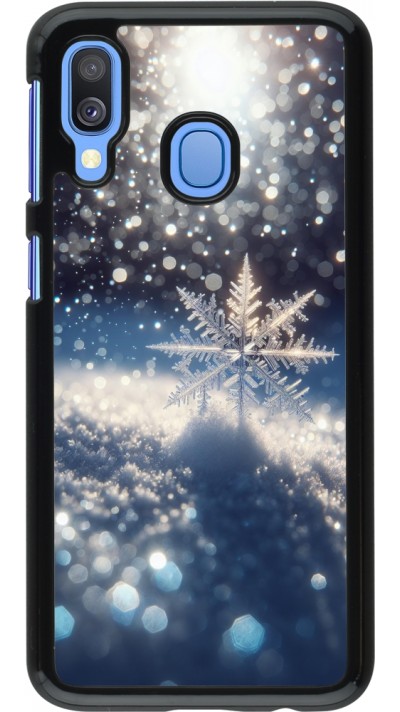 Samsung Galaxy A40 Case Hülle - Schneeflocke Solar Glanz