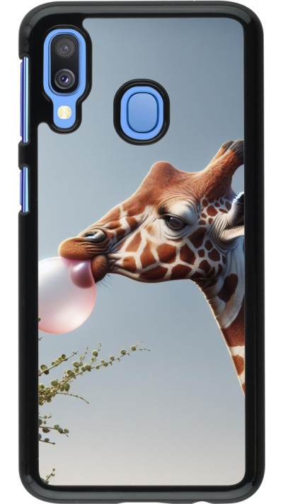 Samsung Galaxy A40 Case Hülle - Giraffe mit Blase