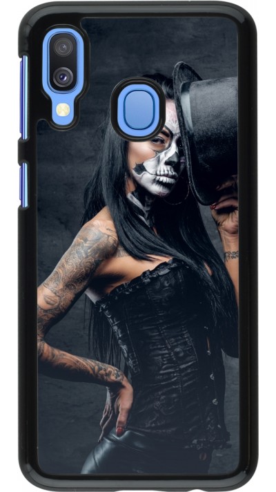 Samsung Galaxy A40 Case Hülle - Halloween 22 Tattooed Girl