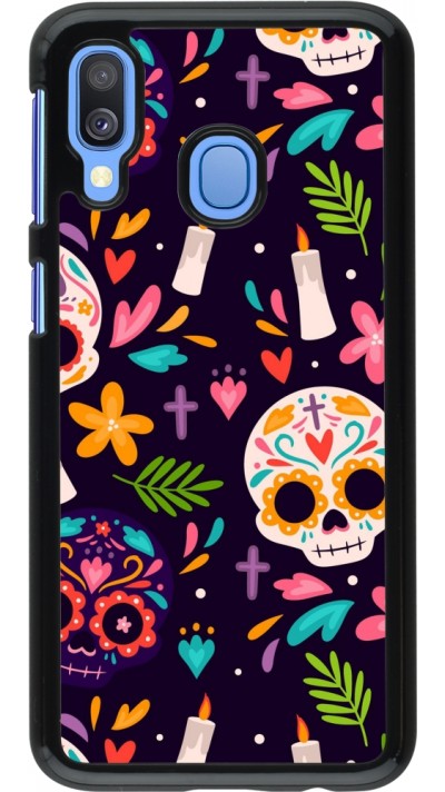 Samsung Galaxy A40 Case Hülle - Halloween 2023 mexican style