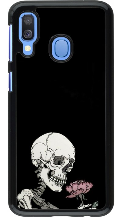 Samsung Galaxy A40 Case Hülle - Halloween 2023 rose and skeleton