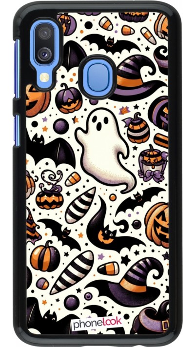 Samsung Galaxy A40 Case Hülle - Halloween 2024 Niedliches Muster