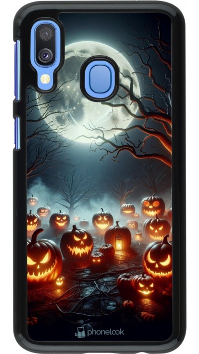 Samsung Galaxy A40 Case Hülle - Halloween 2024 Viele Kuerbisse