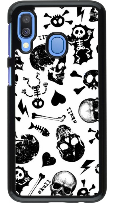 Samsung Galaxy A40 Case Hülle - Halloween 2024 skeleton mix