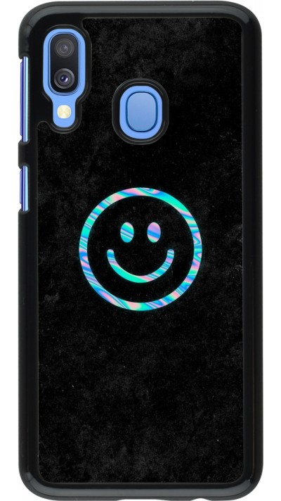 Samsung Galaxy A40 Case Hülle - Happy smiley irisirt