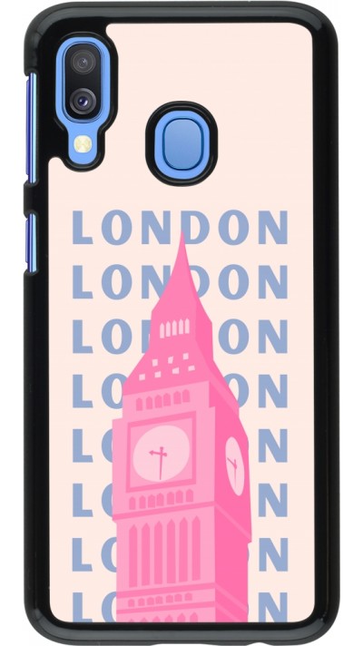 Samsung Galaxy A40 Case Hülle - London Pink Print