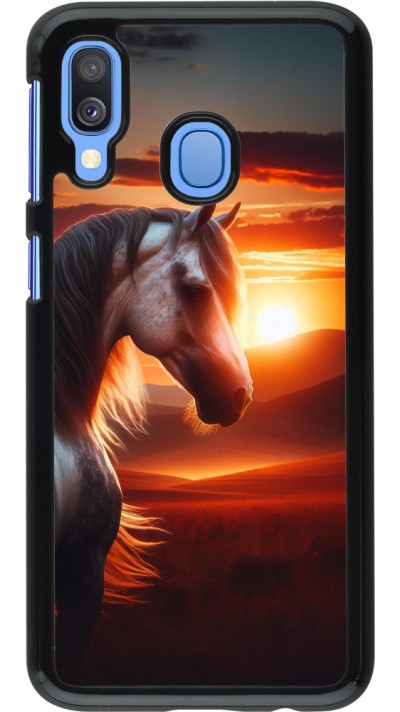 Samsung Galaxy A40 Case Hülle - Majestätischer Sonnenuntergang Pferd