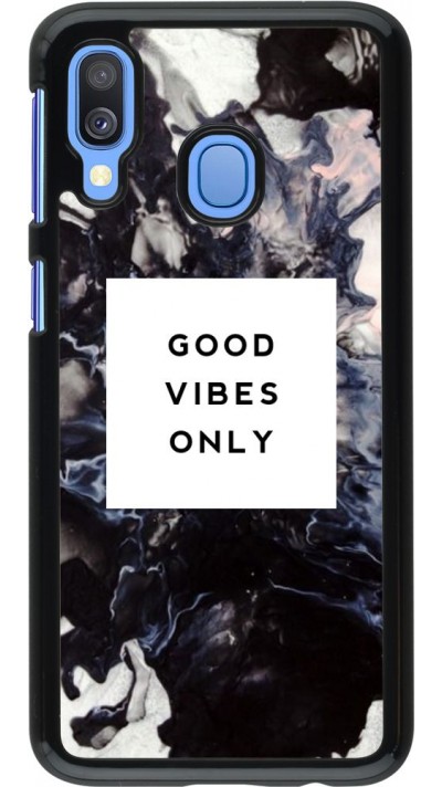 Hülle Samsung Galaxy A40 - Marble Good Vibes Only