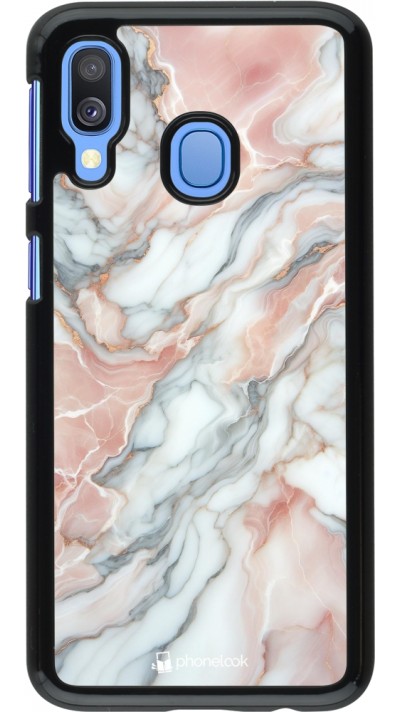 Samsung Galaxy A40 Case Hülle - Rosa Leuchtender Marmor