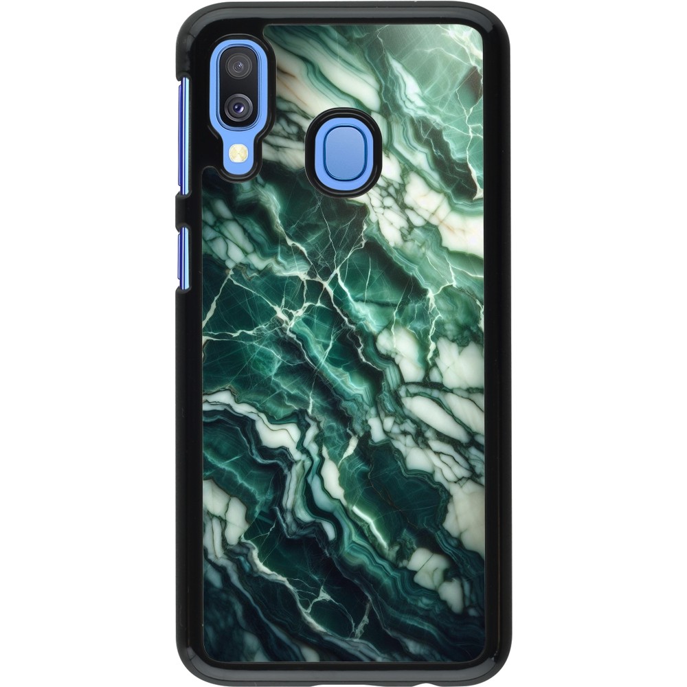 Samsung Galaxy A40 Case Hülle - Majestätischer grüner Marmor