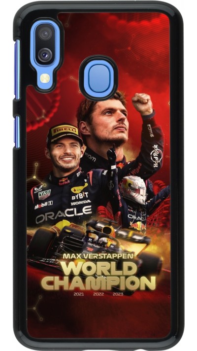 Samsung Galaxy A40 Case Hülle - Max Verstappen Champion 2023