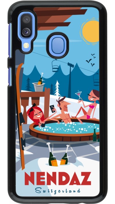 Samsung Galaxy A40 Case Hülle - Nendaz Mountain Jacuzzi