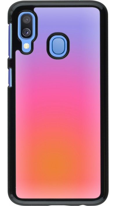 Samsung Galaxy A40 Case Hülle - Orange Pink Blue Gradient