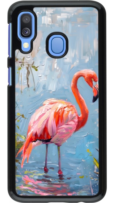 Samsung Galaxy A40 Case Hülle - Paint Flamingo